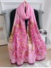 Premium Silk Feeling Spring Print Scarf